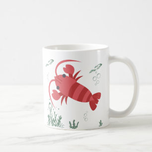 Red crayfish in an aquatic environment Coffee Mug