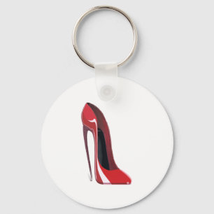 Red Crazy Heel Stiletto Shoe Art Key Ring
