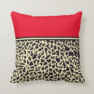 Red Cream Leopard Cushion