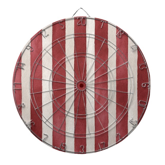 Red Cream Stripes Dartboard (Front)