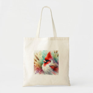 Red crested cardinal 060824AREF107 - Watercolor Tote Bag