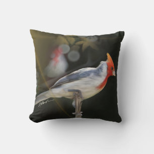 Red-Crested Cardinal Bird Cushion