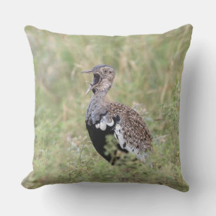 Red Crested Korhaan Cushion