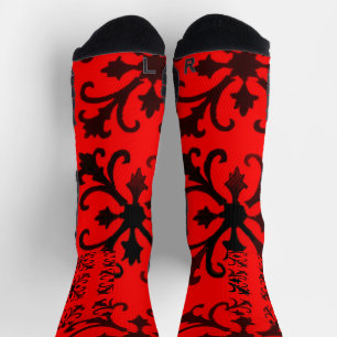   Red Crew Socks