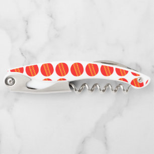 Red Cricket Ball Corkscrew
