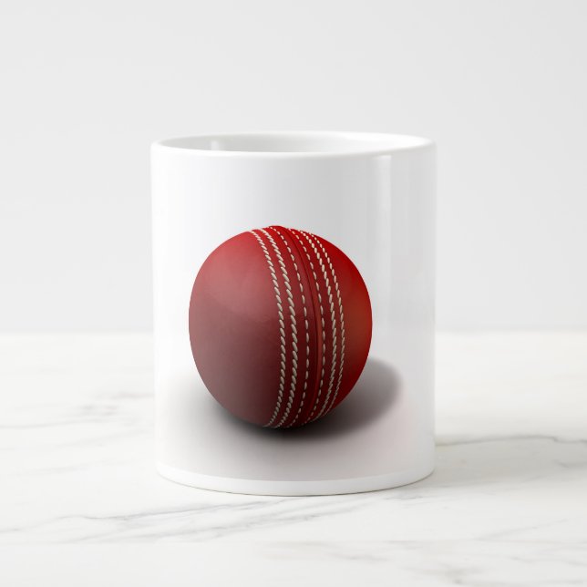 Red Cricket Ball Large Coffee Mug (Front)