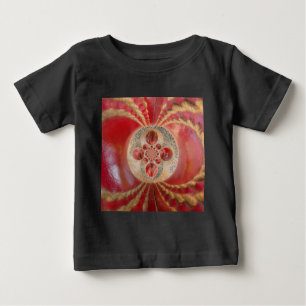 Red Cricket Balls Abstract Art Print Design Baby T-Shirt