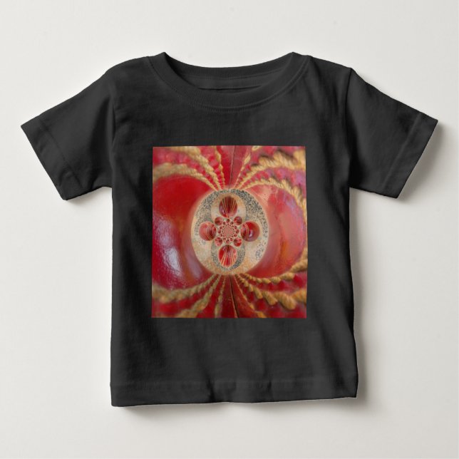 Red Cricket Balls Abstract Art Print Design Baby T-Shirt (Front)