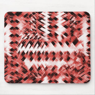 Red crisscross stripes with gradient or polished mouse pad