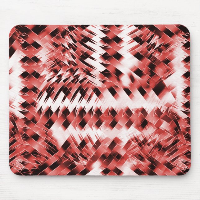 Red crisscross stripes with gradient or polished   mouse pad (Front)