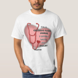 Red Critical Care Nurse custom nurses t-shirt