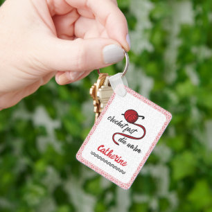 Red Crochet Fast, Die Warm Key Ring
