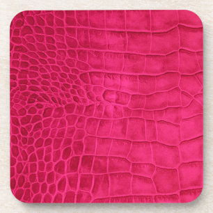 Red crocodile cherry coaster