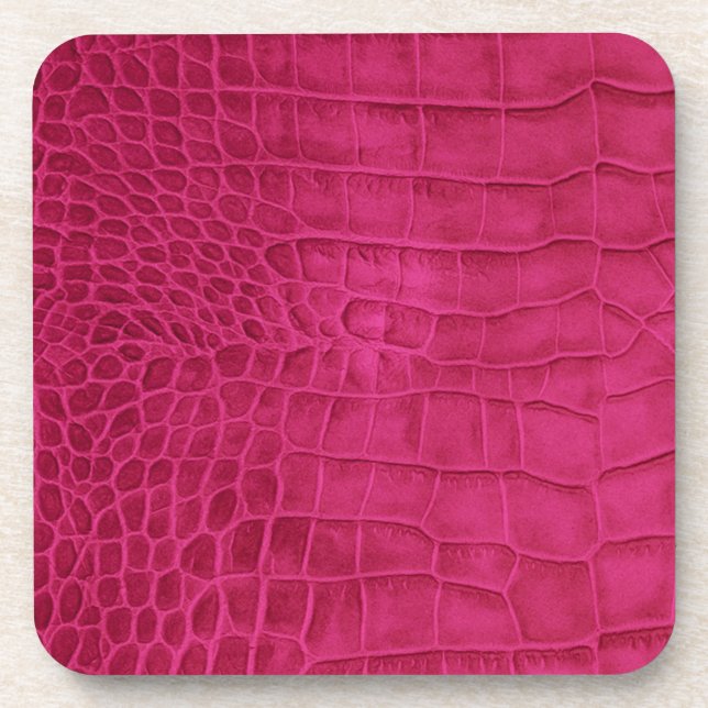 Red crocodile cherry coaster (Front)