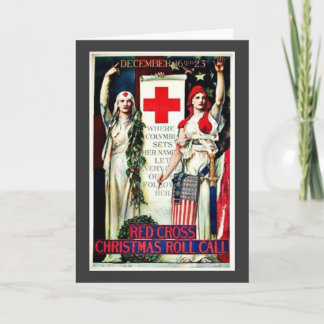 Red Cross Christmas Holiday Card