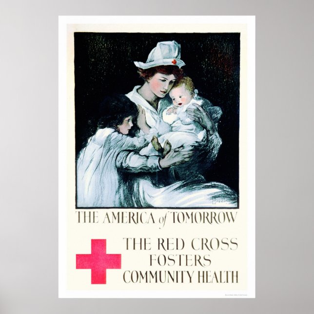 Red Cross Fosters Community Health (US00020A) Poster (Front)