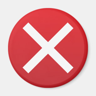 Red Cross No X Incorrect Symbol Magnet