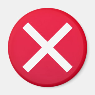 Red Cross No X Incorrect Symbol Magnet