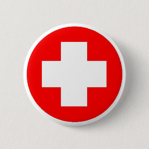 Red Cross Products & Designs! 6 Cm Round Badge