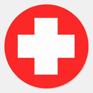 Red Cross Products & Designs! Classic Round Sticker