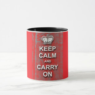 Red Crown Keep Calm Mug