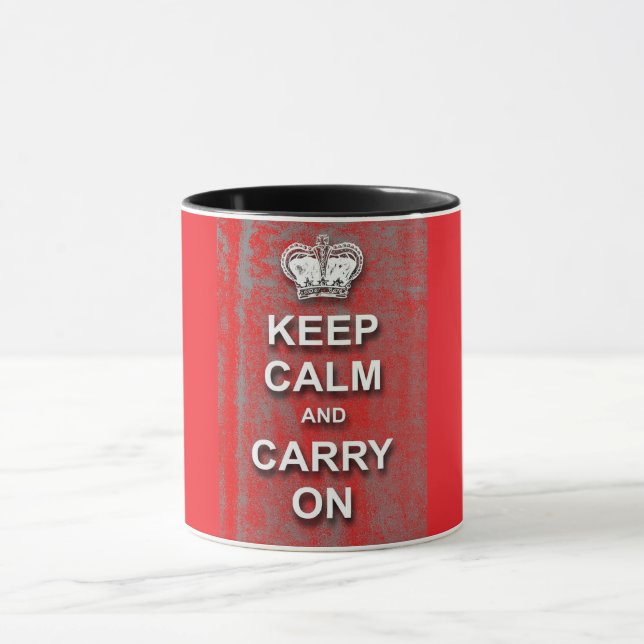 Red Crown Keep Calm Mug (Center)