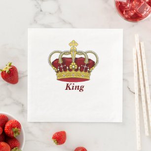 Red Crown King Napkin