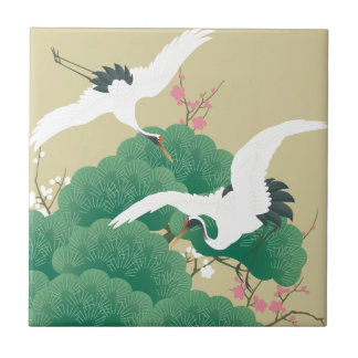 red-crowned crane tile