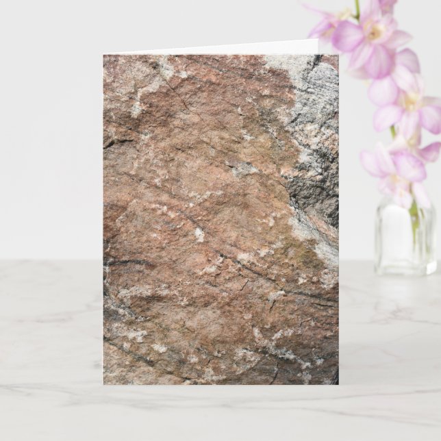 Red Crumbling Rock Face   Card (Orchid)
