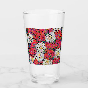 Red Crystal Floral Blooms Glass