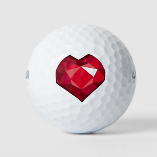 Red Crystal Golf Balls