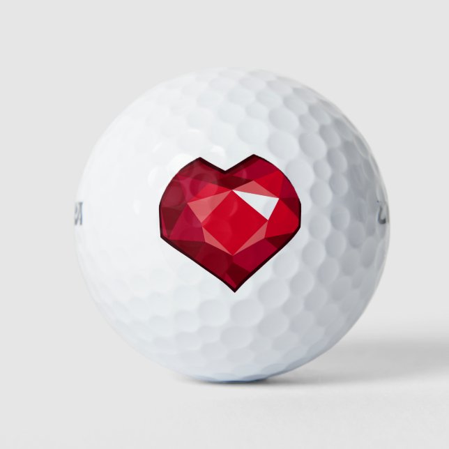 Red Crystal Golf Balls (Front)