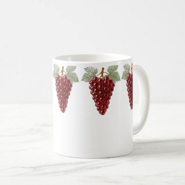 Red Crystal Grape Coffee Mug (Front Right)
