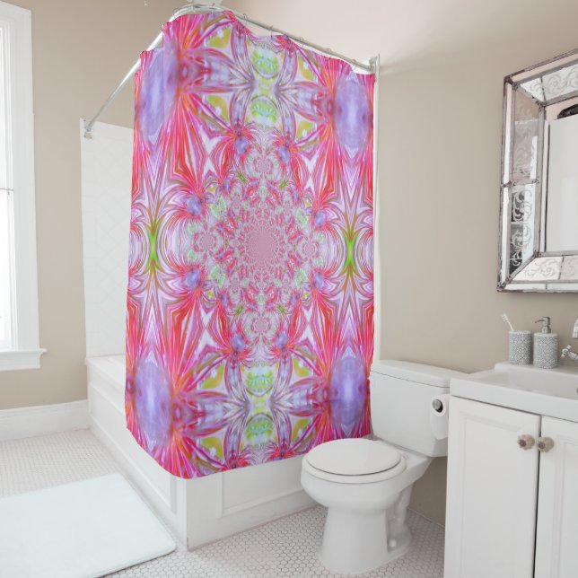 Red Crystal Shower Curtain (In Situ)