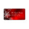 Red Crystal Snowflake Christmas Address Labels
