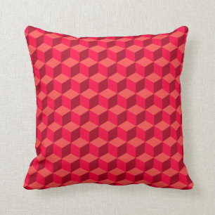 Red Cubed Cushion