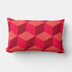 Red Cubes Lumbar Cushion