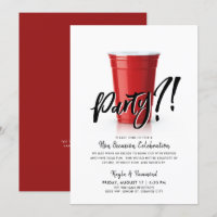 Red Cup | Any Occassion Celebration Party Red
