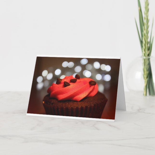 Red Cupcake Delight Card (Front)