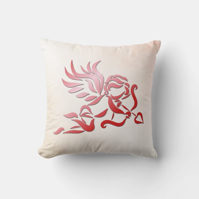 Red Cupid with Bow and Arrow Cushion (Front)