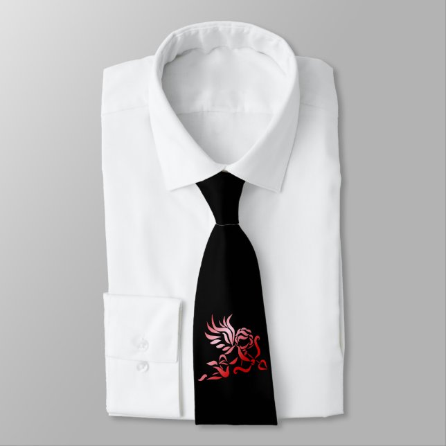Red Cupid with Bow and Arrow Tie (Tied)