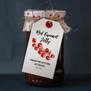 Red Currant Jelly Gift Tag for home made preserve 
