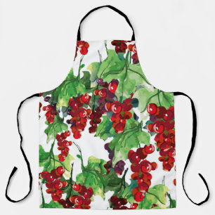 Red Currant Seamless Pattern Apron