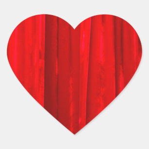 Red Curtain Heart Sticker