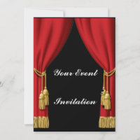 Red Curtain Invitation