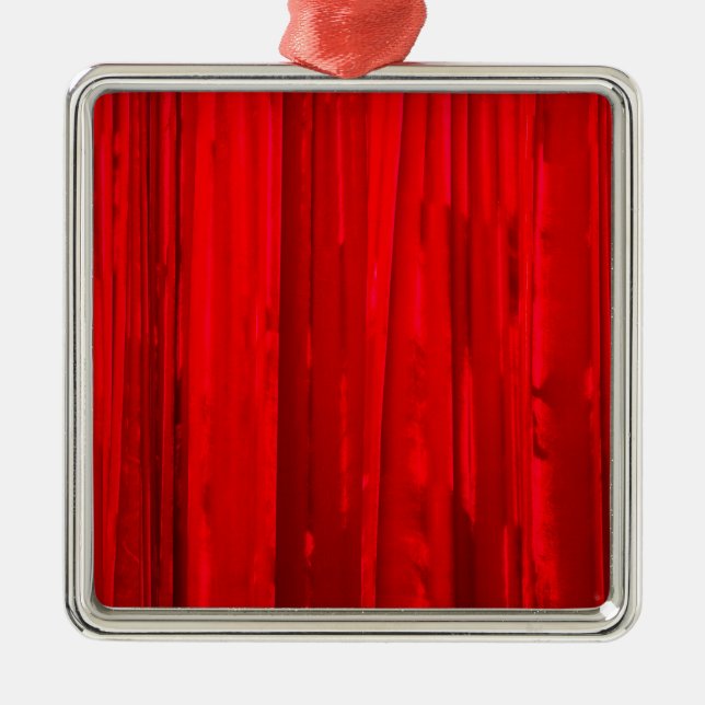 Red Curtain Metal Tree Decoration (Front)