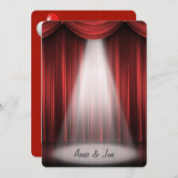 Red Curtain Spotlight For Wedding