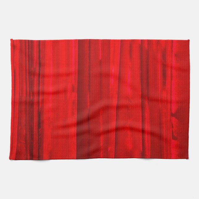 Red Curtain Tea Towel (Horizontal)