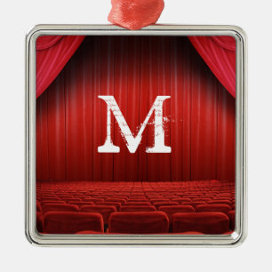 Red Curtain Theatre Monogram Initial Ornament