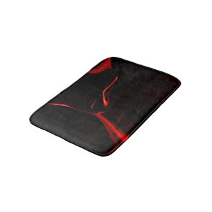 Red curves or undulations in darkest red fund bath mat